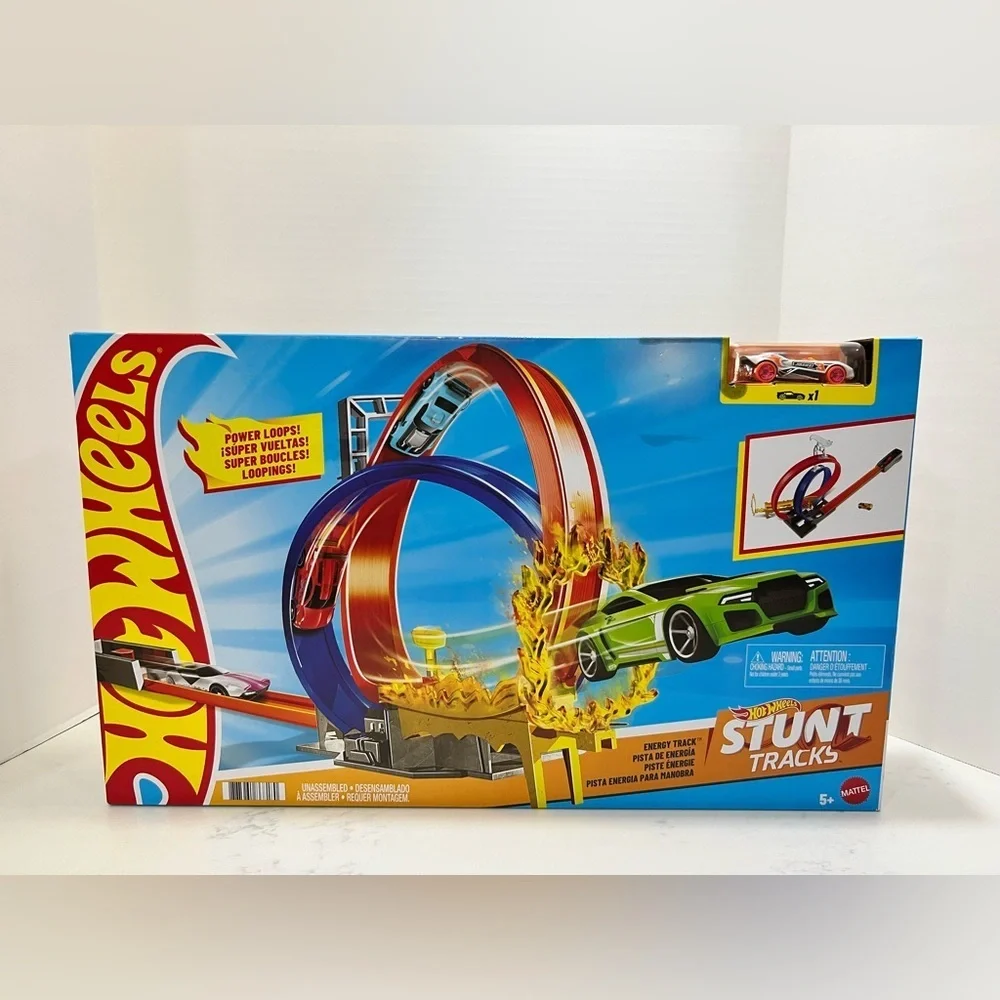 Double Loop Stunt Track - Blue & Red